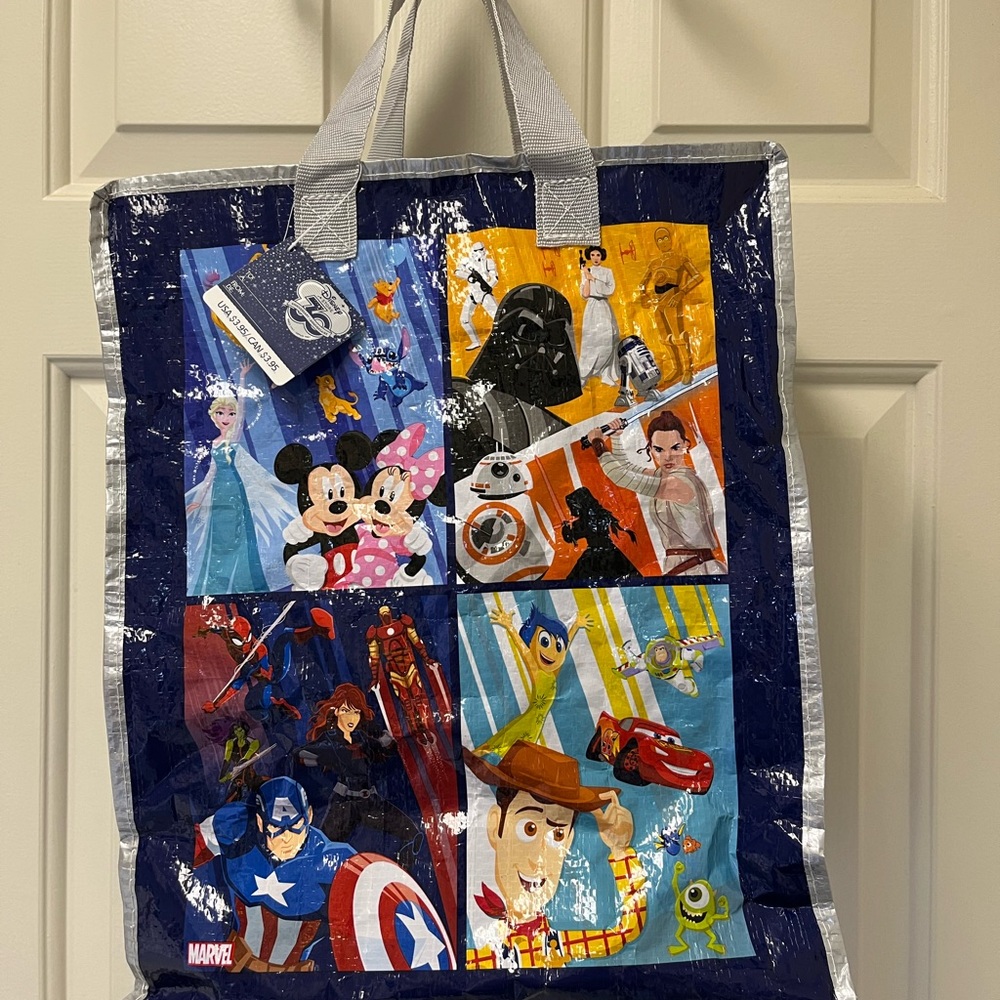 NWT Disney Store 30th Anniversary 2017 zippered Shopping Bag.